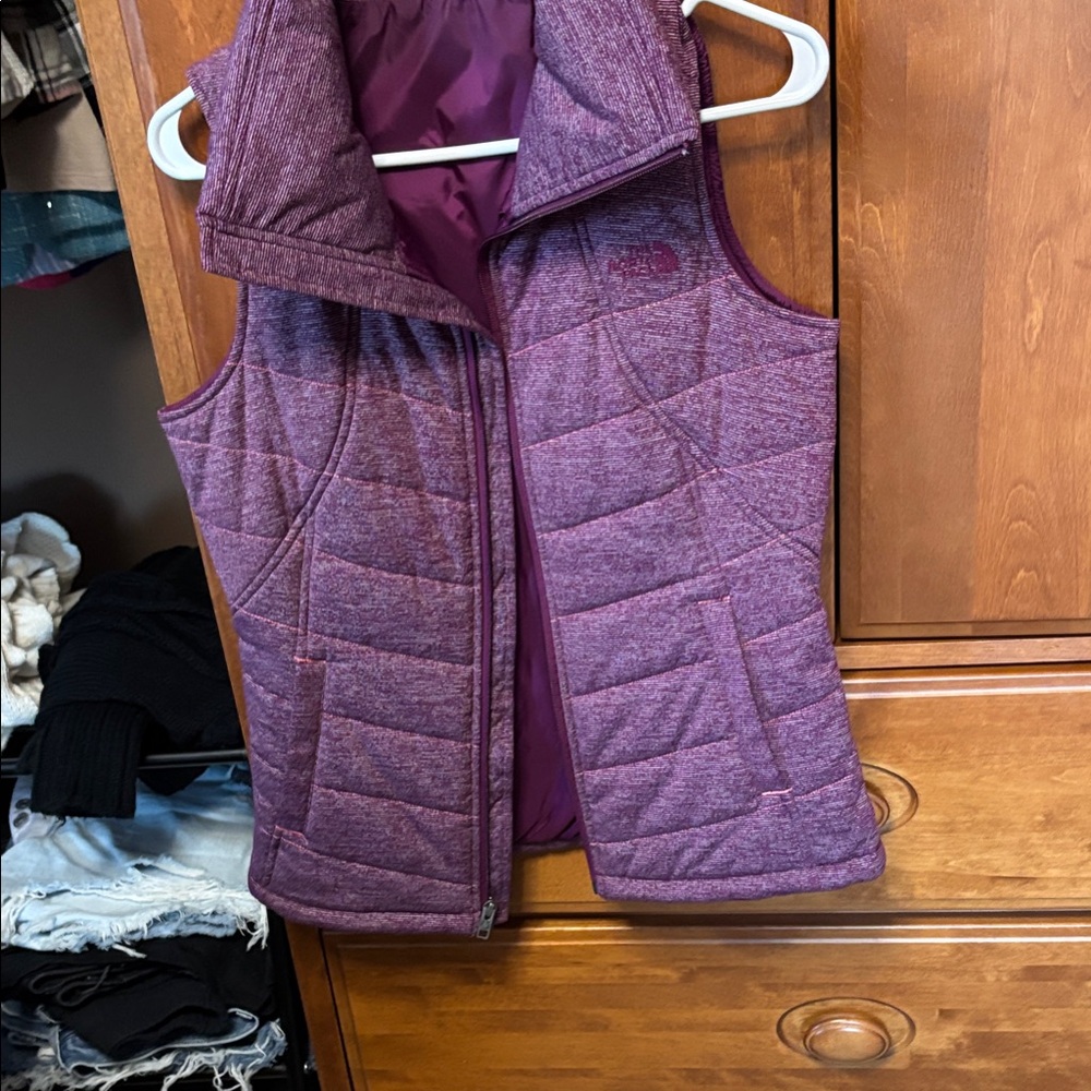 The North Face Maroon Quilted Vest